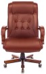 Кресло для руководителя Бюрократ T-9926WALNUT светло-коричневая кожа - 1