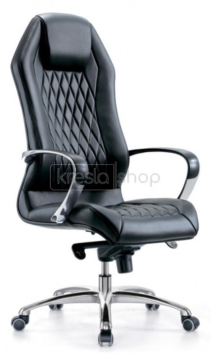 Кресло для руководителя Бюрократ Aura черная кожа