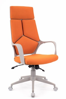 Кресло для руководителя Everprof Trio Grey TM ткань оранжевая EP Trio grey T orange f