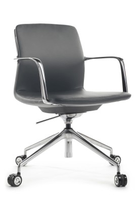 Кресло для персонала Riva Design Plaza-M FK004-B12 серая кожа